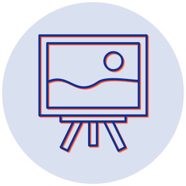 Çizim simgesi, vektör illüstrasyonu