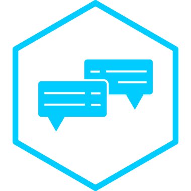 Konuş. Web simgesi basit illüstrasyon