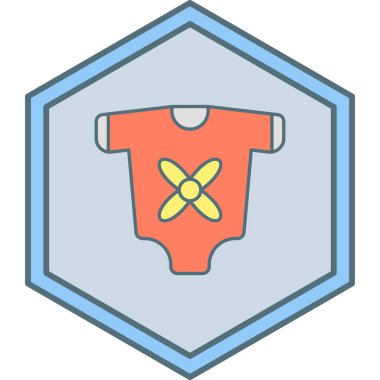 çocuk gömleği simgesi, basit tasarım vektör çizimi