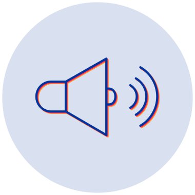 Ses. Web simgesi basit illüstrasyon