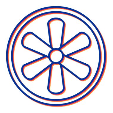 Hayran ikonu. Web için çiçek vektör simgelerinin basit çizimi