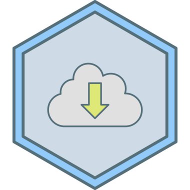 Bulut indirme. Web simgesi