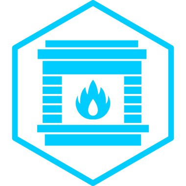 Yangın. Web simgesi basit illüstrasyon