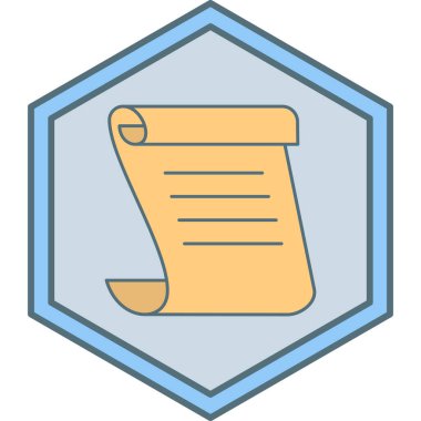 Bir belge simgesinin vektör illüstrasyonu