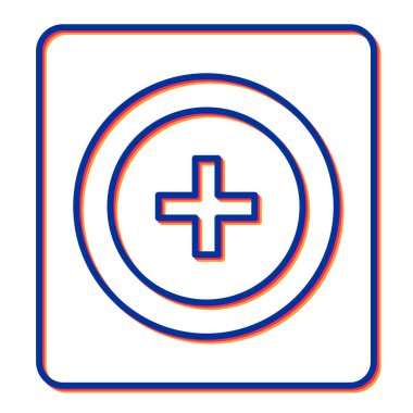 Hastane simgesi, vektör illüstrasyonu