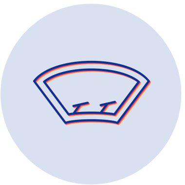 Rüzgar ekran simgesinin vektör illüstrasyonu