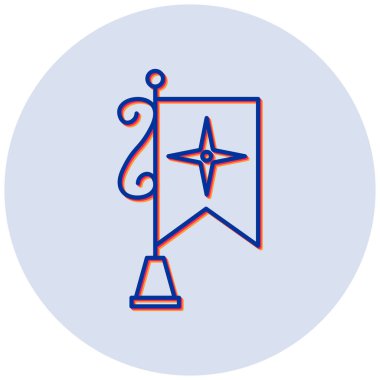 bayrak simgesi, vektör illüstrasyonu