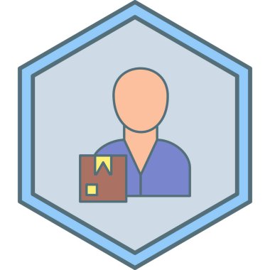 Teslimat. Web simgesi basit illüstrasyon