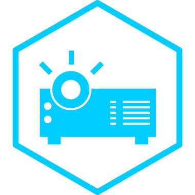 Projektör simgesi. Basit resimleme