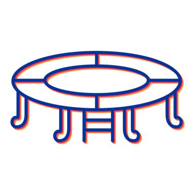 Tablonun tek izole çizgi simgesinin vektör illüstrasyonu