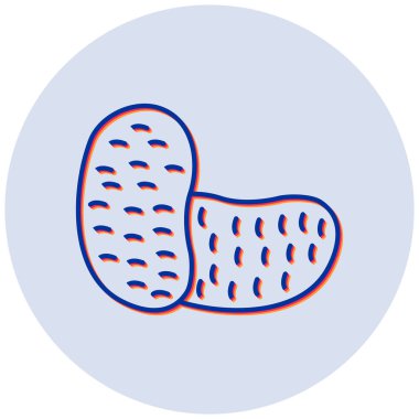 Patates simgesinin vektör illüstrasyonu