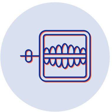 Oyuncak Diş simgesinin vektör illüstrasyonu