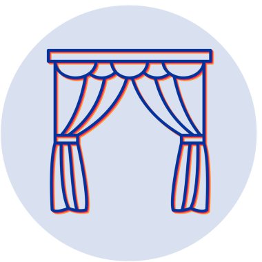 perde ikonu. vektör illüstrasyonu