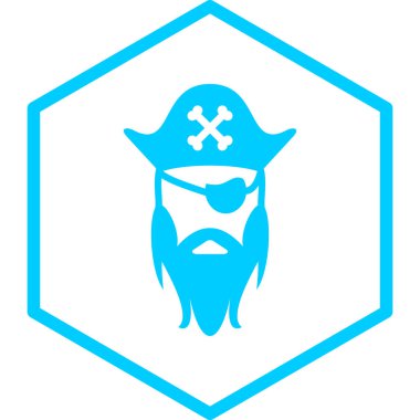 trend biçimli izole edilmiş korsan simgesi