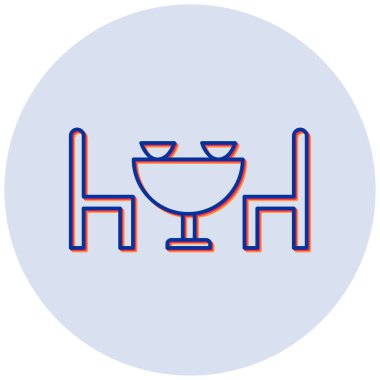 Masa. Web simgesi basit tasarım