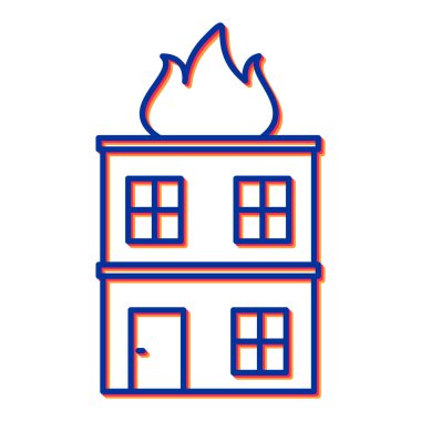 Bir ateş simgesinin vektör illüstrasyonu