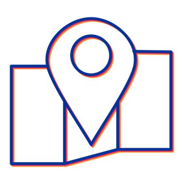 harita pin ikonu vektör illüstrasyonu