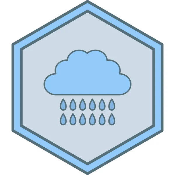 Rain Web Icon Simple Illustration — Stock Vector