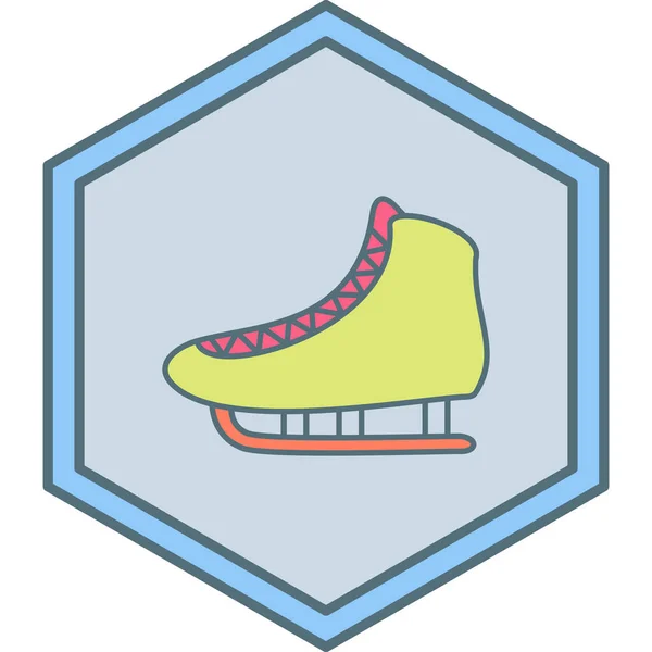 溜冰鞋 简单的设计 — 图库矢量图片