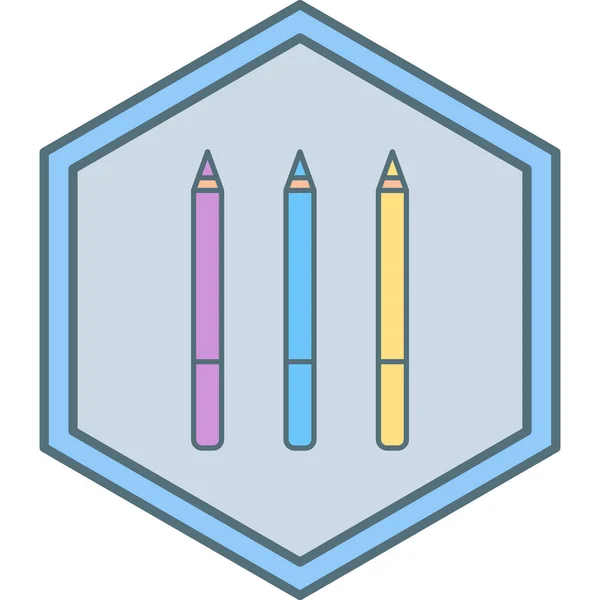 Tužky Jednoduchá Ilustrace Webové Ikony — Stockový vektor
