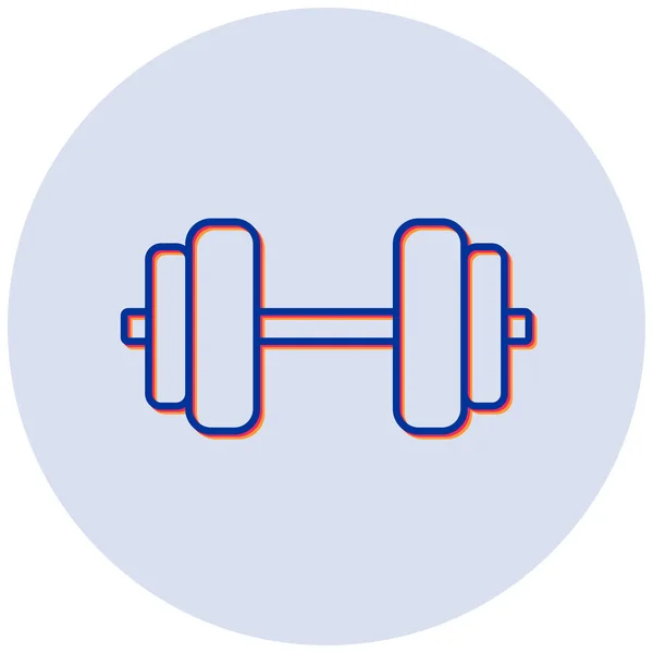 Гантель Веб Иконка Простой Дизайн — стоковый вектор