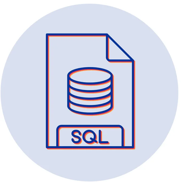 Sql ファイル形式アイコン — ストックベクタ