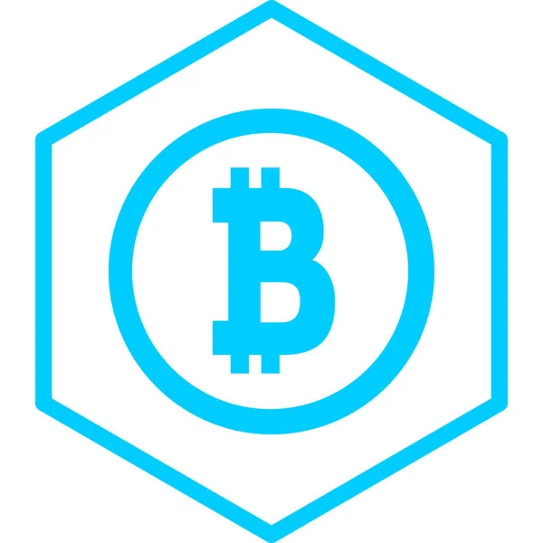 Bitcoin Icône Web Illustration Simple — Image vectorielle