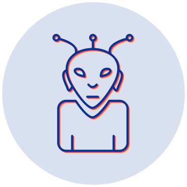 robot. Web simgesi basit illüstrasyon