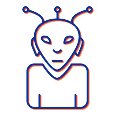 robot ikon vektör illüstrasyonu