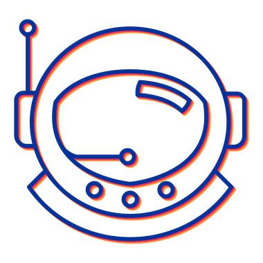 Astronot ikon vektörü. Robot kafa işareti. izole edilmiş sınır sembolü çizimi