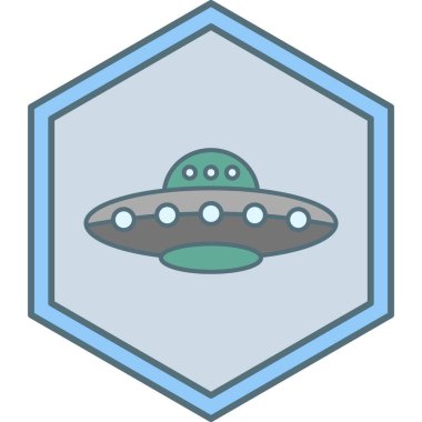 ufo. Web simgesi basit illüstrasyon