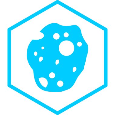 Meteor simgesi, vektör illüstrasyonu basit tasarım