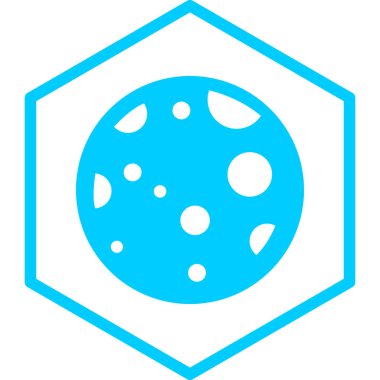 Ay simgesi, vektör illüstrasyonu basit tasarım