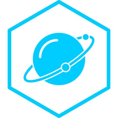 Mavi gezegen simgesinin vektör illüstrasyonu