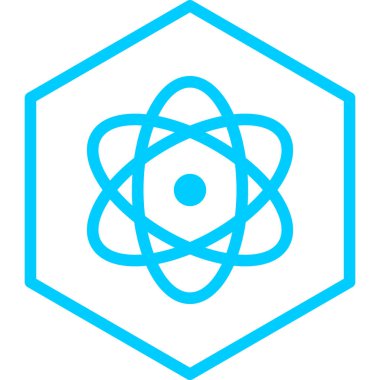 atom. Web simgesi basit illüstrasyon
