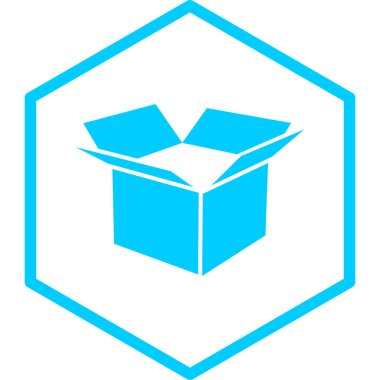 Kutu. Web simgesi basit illüstrasyon