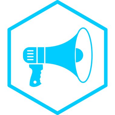 Megafon. Web simgesi basit illüstrasyon