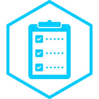 Kontrol listesi. Web simgesi basit illüstrasyon