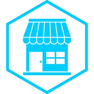 Mağaza simgesinin vektör illüstrasyonu