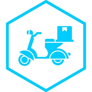  scooter simgesi, vektör illüstrasyonu basit tasarım