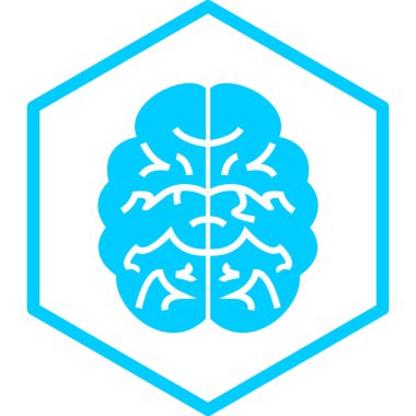 beyin ikonu vektör illüstrasyonu