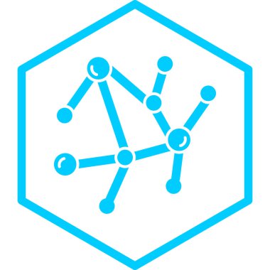 Molekül. Web simgesi basit tasarım