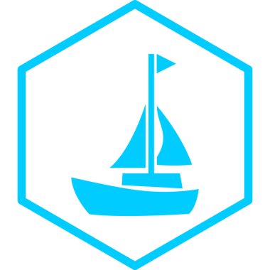 Yelkenli. Web simgesi basit illüstrasyon