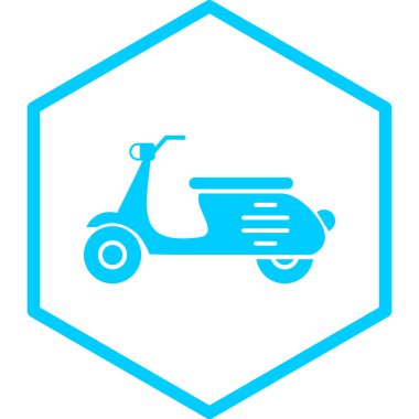 scooter vektör simgesi modern basit illüstrasyon
