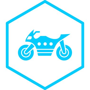 Motorsiklet. Web simgesi basit illüstrasyon