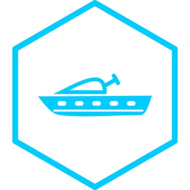 tekne ikonu vektör illüstrasyonu