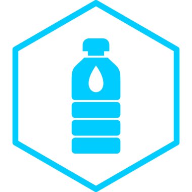 su şişesi simgesi, vektör illüstrasyonu