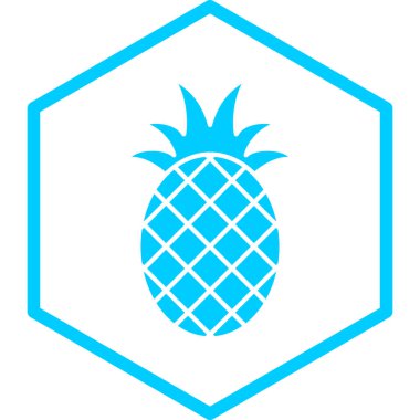 Ananas. Web simgesi basit illüstrasyon