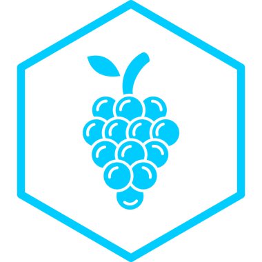 üzüm ikonu vektör illüstrasyonu