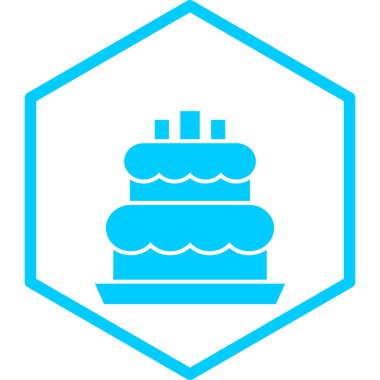 Kek. Web simgesi basit illüstrasyon